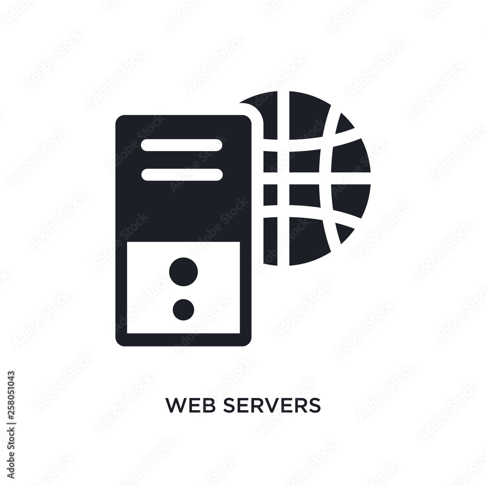 Poster web servers isolated icon. simple element illustration from technology concept icons. web servers ed