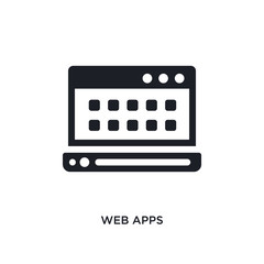 web apps isolated icon. simple element illustration from technology concept icons. web apps editable logo sign symbol design on white background. can be use for web and mobile