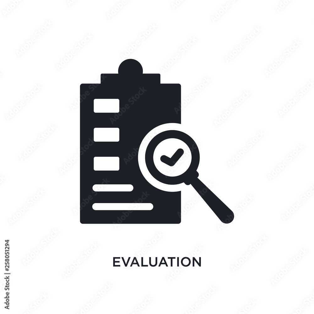 Poster evaluation isolated icon. simple element illustration from artificial intellegence concept icons. ev