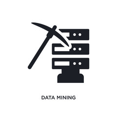 data mining isolated icon. simple element illustration from artificial intellegence concept icons. data mining editable logo sign symbol design on white background. can be use for web and mobile