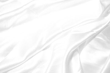 White cloth background abstract with soft waves.