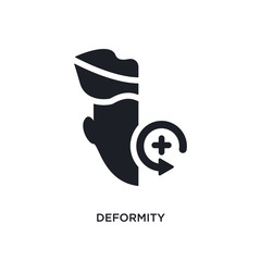 deformity isolated icon. simple element illustration from artificial intellegence concept icons. deformity editable logo sign symbol design on white background. can be use for web and mobile