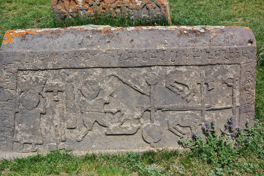 Noratus cemetery, sevan lake,  Armenia, Caucasus
