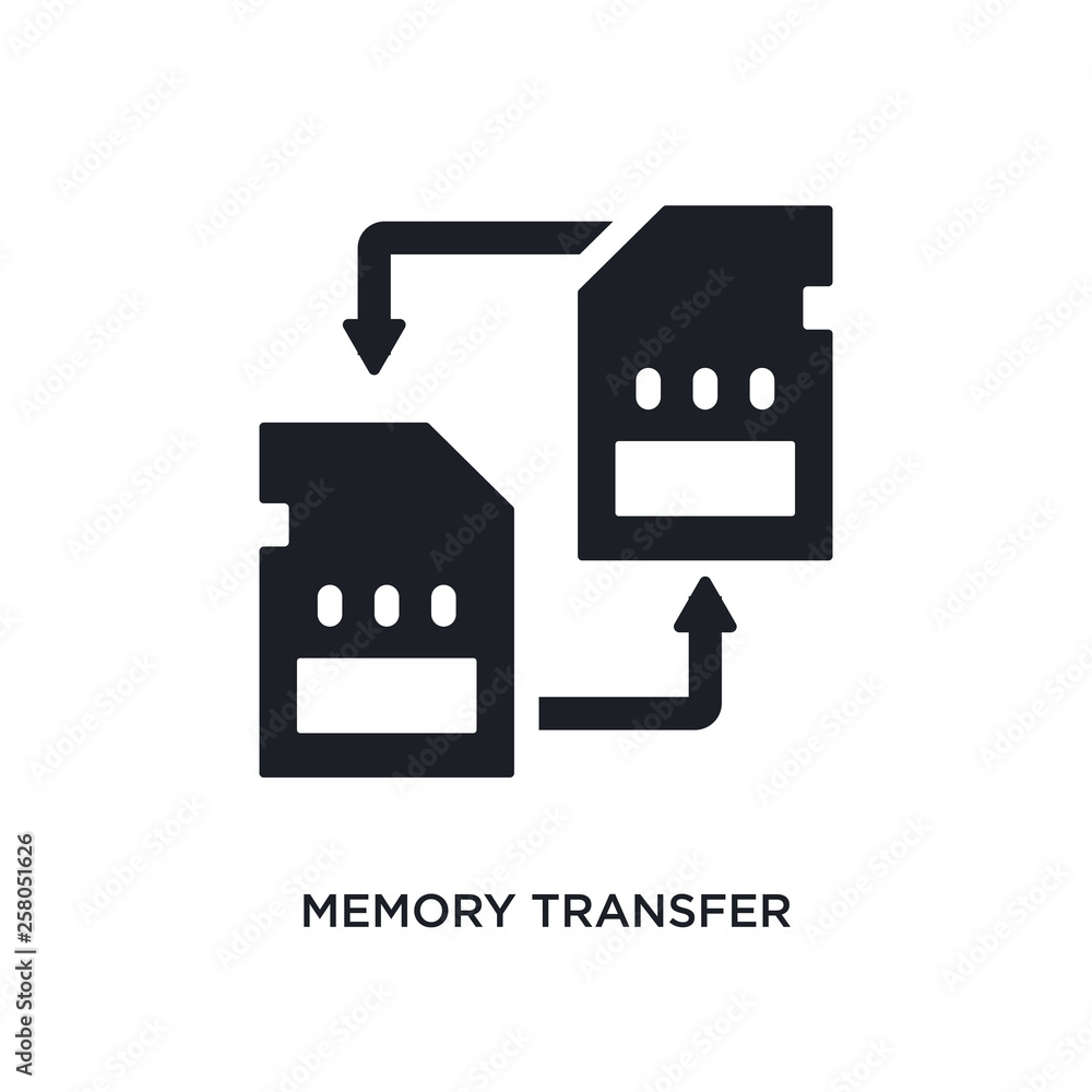 Poster memory transfer isolated icon. simple element illustration from artificial intellegence concept icon