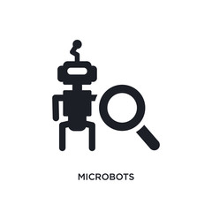 microbots isolated icon. simple element illustration from artificial intellegence concept icons. microbots editable logo sign symbol design on white background. can be use for web and mobile