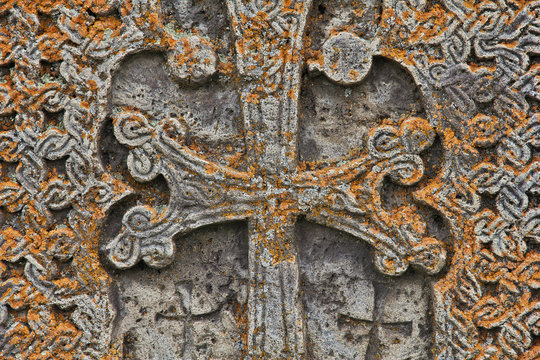 Noratus cemetery, sevan lake,  Armenia, Caucasus
