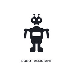 robot assistant isolated icon. simple element illustration from artificial intellegence concept icons. robot assistant editable logo sign symbol design on white background. can be use for web and