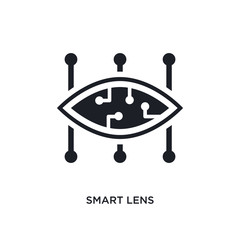 smart lens isolated icon. simple element illustration from artificial intellegence concept icons. smart lens editable logo sign symbol design on white background. can be use for web and mobile