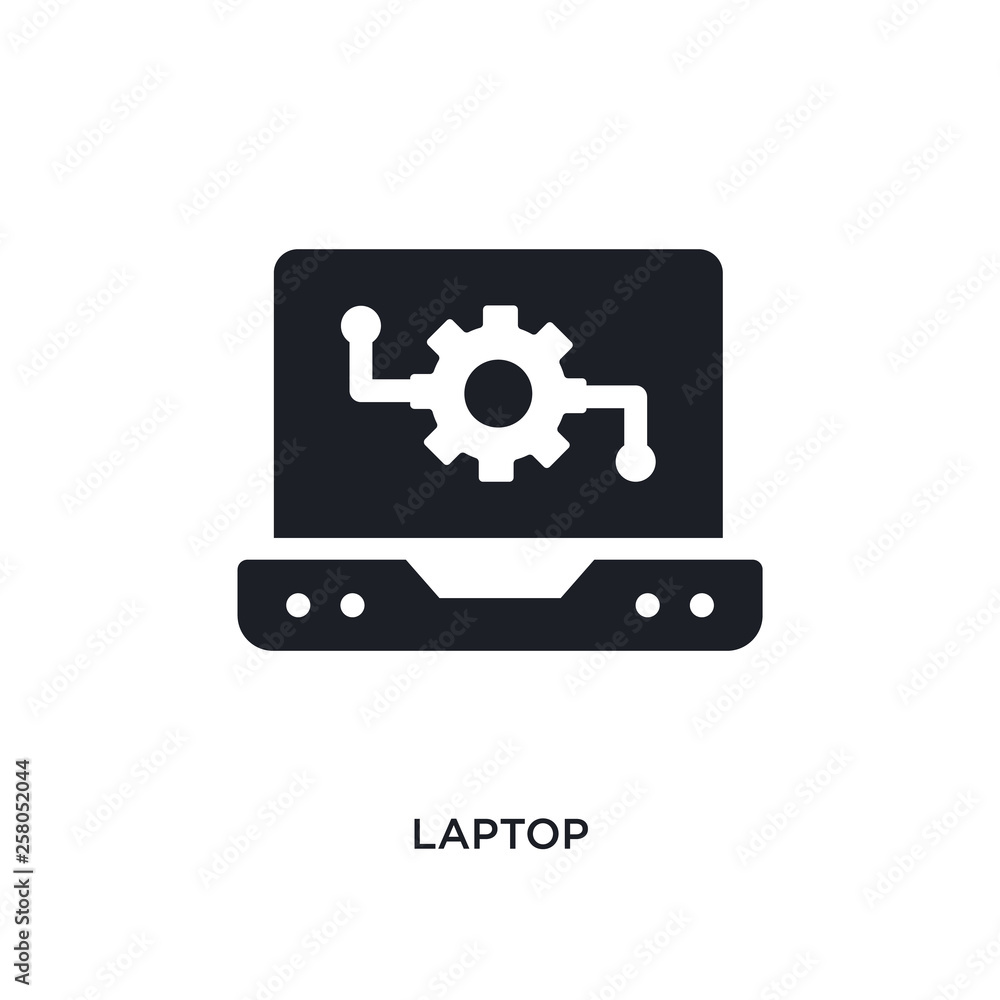 Aufkleber laptop isolated icon. simple element illustration from artificial intelligence concept icons. laptop