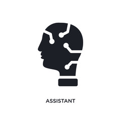 assistant isolated icon. simple element illustration from artificial intelligence concept icons. assistant editable logo sign symbol design on white background. can be use for web and mobile