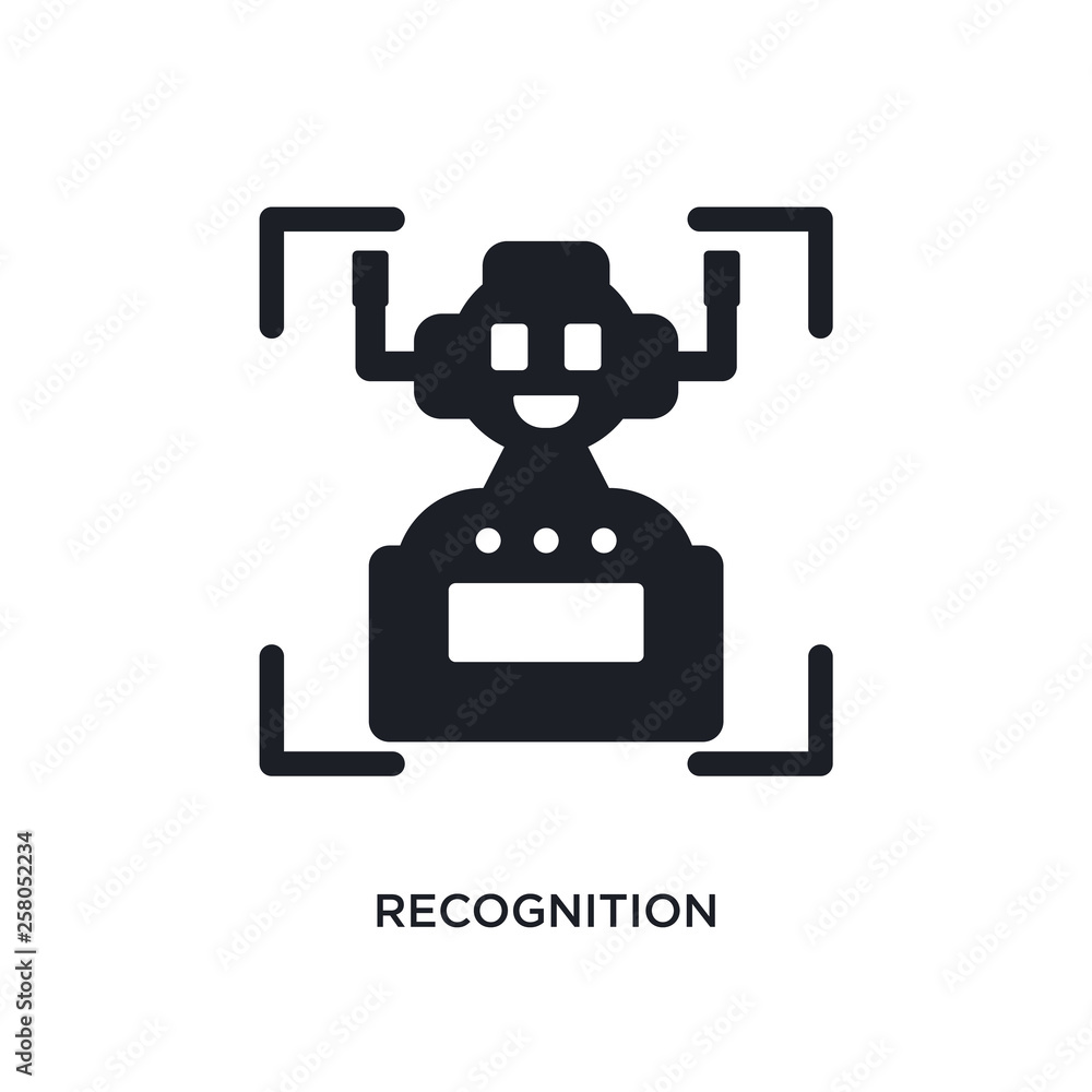 Poster recognition isolated icon. simple element illustration from artificial intelligence concept icons. r