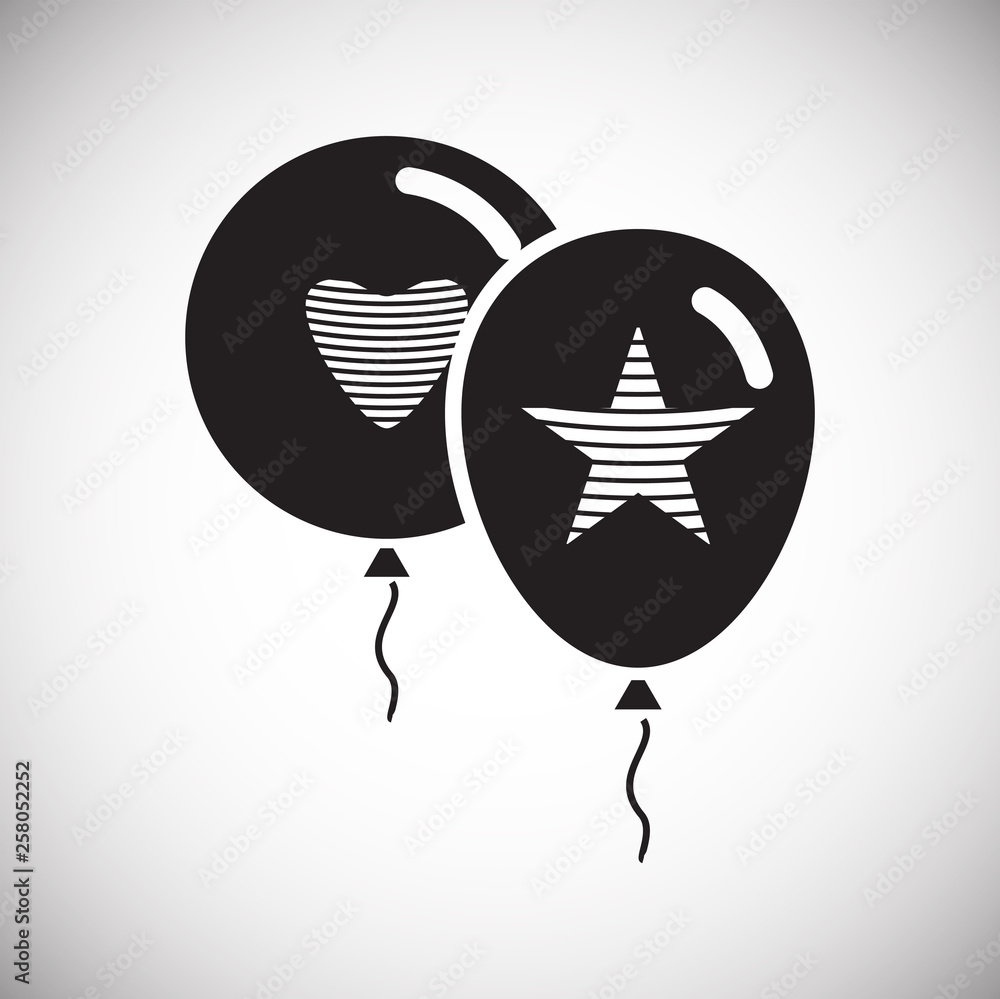 Poster ballon icon on background for graphic and web design. simple vector sign. internet concept symbol fo