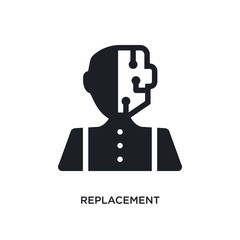 replacement isolated icon. simple element illustration from artificial intelligence concept icons. replacement editable logo sign symbol design on white background. can be use for web and mobile