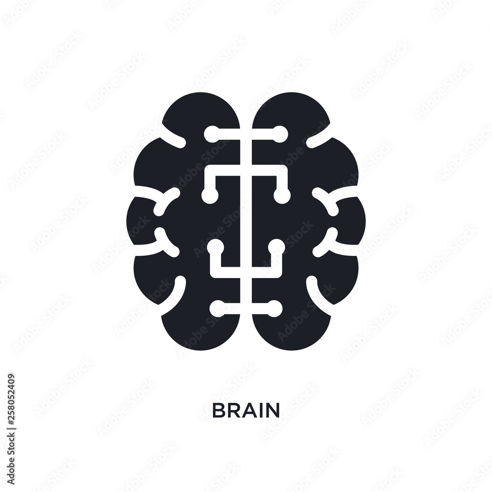 Aufkleber brain isolated icon. simple element illustration from artificial intelligence concept icons. brain e