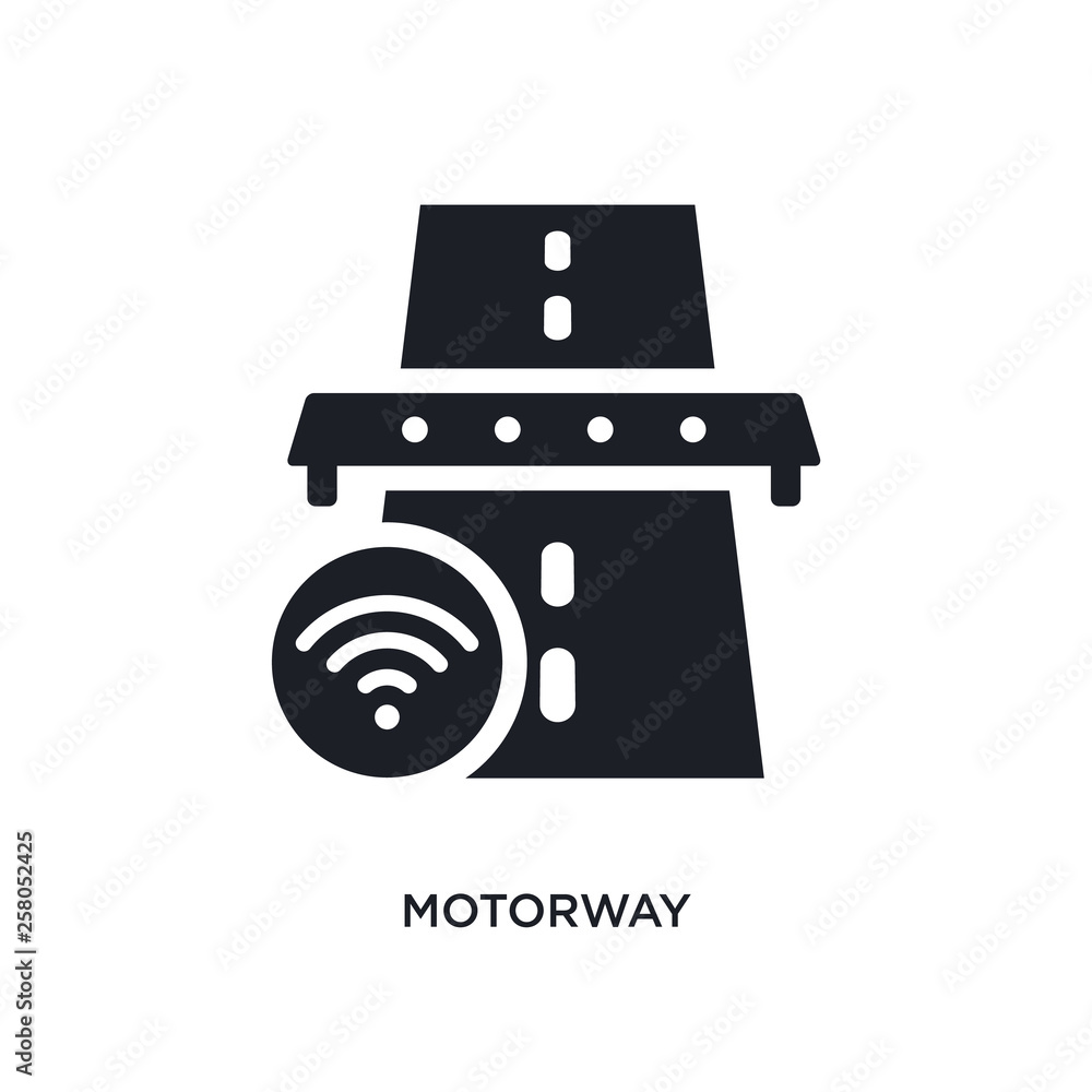 Poster motorway isolated icon. simple element illustration from artificial intelligence concept icons. moto