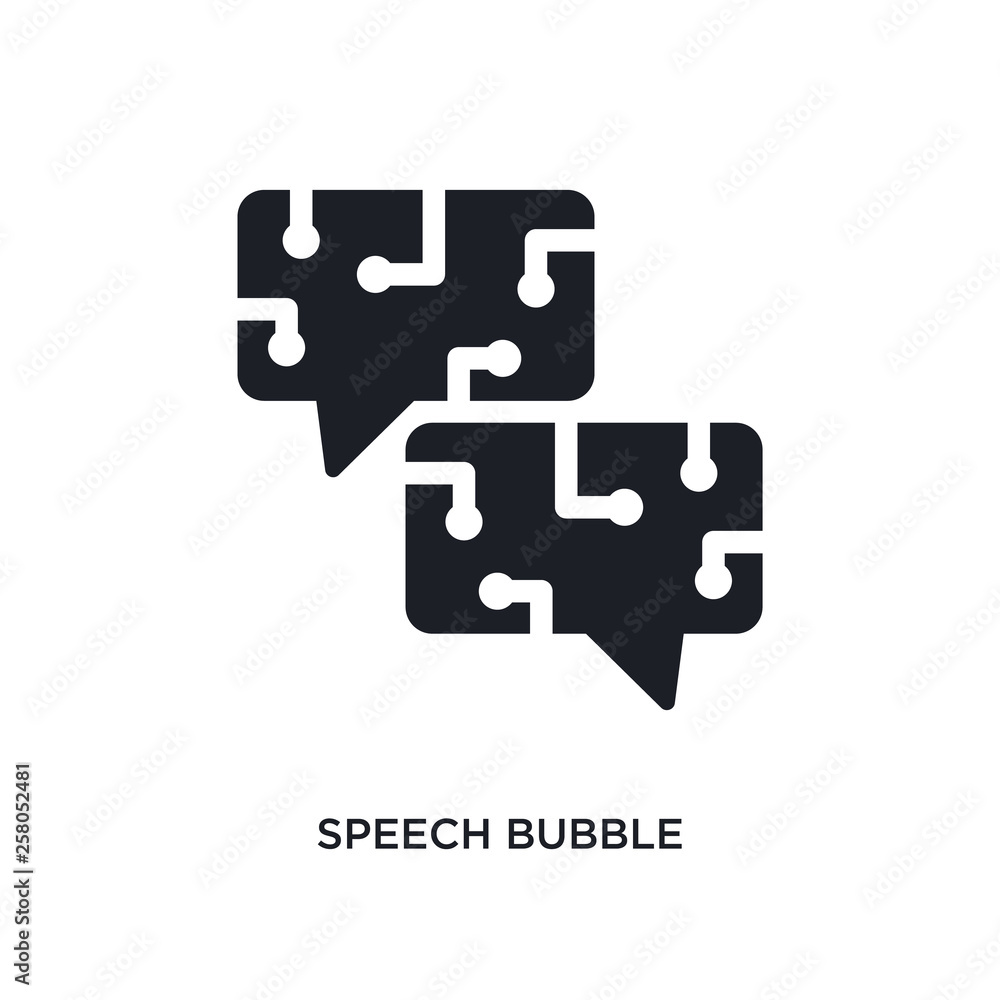 Poster speech bubble isolated icon. simple element illustration from artificial intelligence concept icons.