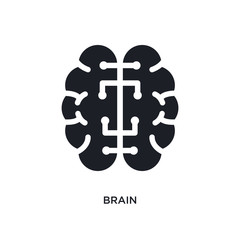 Fototapeta premium brain isolated icon. simple element illustration from artificial intelligence concept icons. brain editable logo sign symbol design on white background. can be use for web and mobile