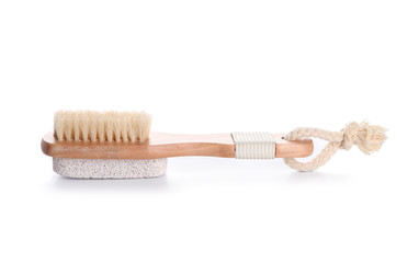 Massage brush on white background