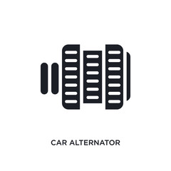 car alternator isolated icon. simple element illustration from car parts concept icons. car alternator editable logo sign symbol design on white background. can be use for web and mobile