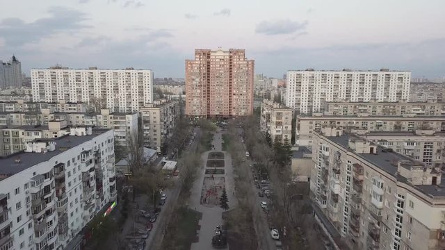 Aerial view of the sleeping area in Kiev