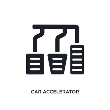 car accelerator isolated icon. simple element illustration from car parts concept icons. car accelerator editable logo sign symbol design on white background. can be use for web and mobile