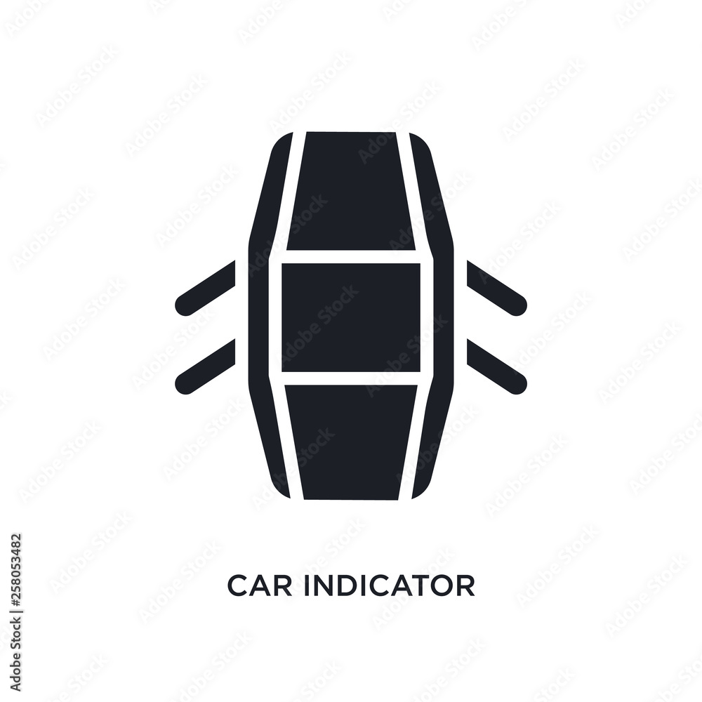 Poster car indicator isolated icon. simple element illustration from car parts concept icons. car indicator
