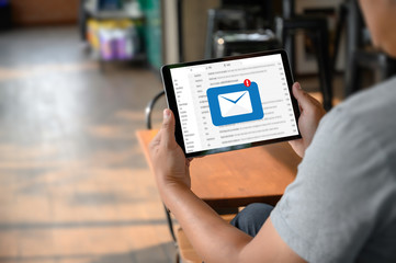Mail Communication Connection message to mailing contacts phone Global Letters Concept