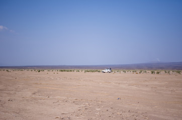 Fototapeta na wymiar Landsacpe in Danakil in Erta Ale