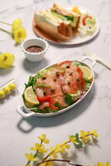 salmon vegetable salad