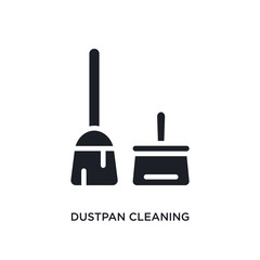 dustpan cleaning isolated icon. simple element illustration from cleaning concept icons. dustpan cleaning editable logo sign symbol design on white background. can be use for web and mobile