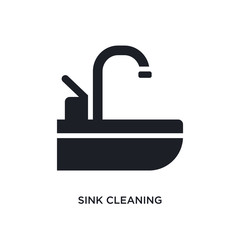sink cleaning isolated icon. simple element illustration from cleaning concept icons. sink cleaning editable logo sign symbol design on white background. can be use for web and mobile