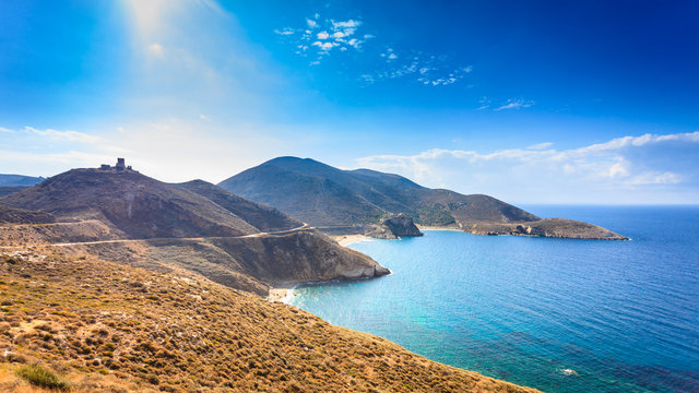 Greek coastline on Peloponnese, Mani Peninsula