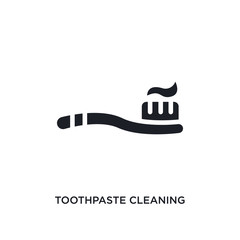toothpaste cleaning isolated icon. simple element illustration from cleaning concept icons. toothpaste cleaning editable logo sign symbol design on white background. can be use for web and mobile