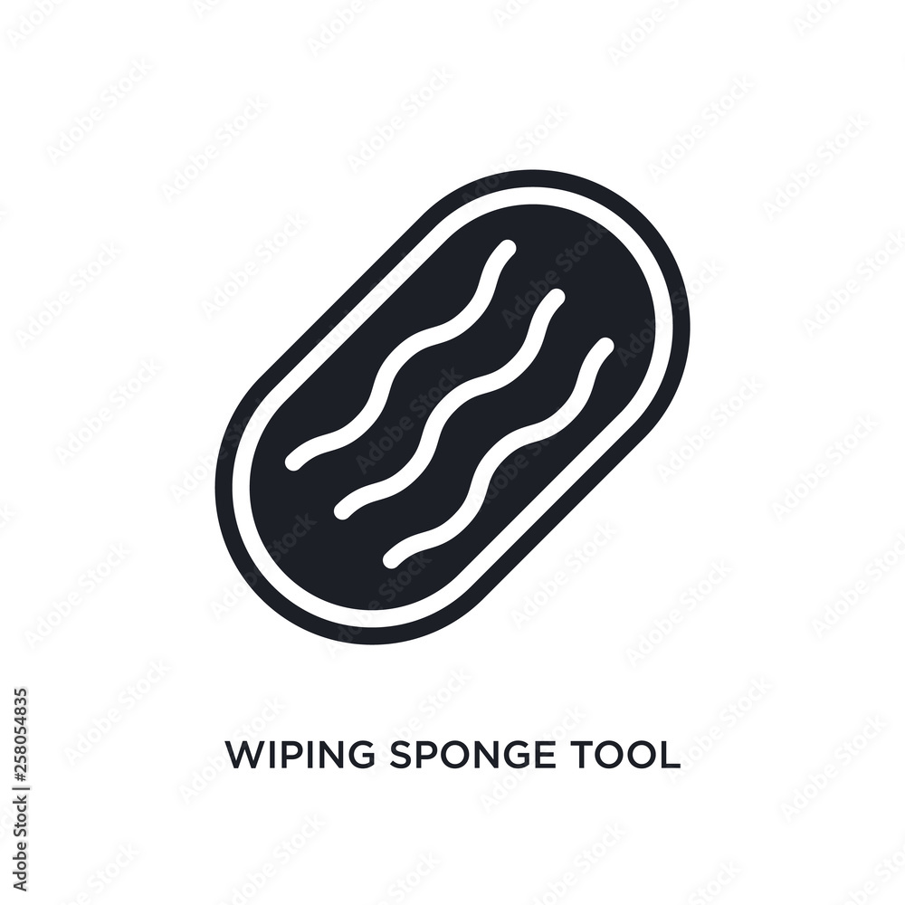 Poster wiping sponge tool isolated icon. simple element illustration from cleaning concept icons. wiping sp