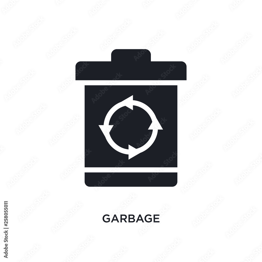 Poster garbage isolated icon. simple element illustration from cleaning concept icons. garbage editable log