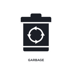 garbage isolated icon. simple element illustration from cleaning concept icons. garbage editable logo sign symbol design on white background. can be use for web and mobile