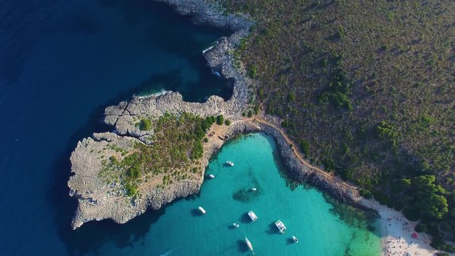 Beautiful Mallorca cove Cala S&acute;Almonia from above