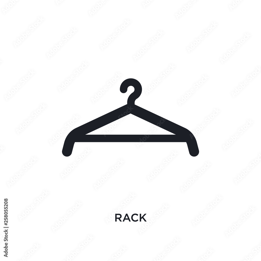 Poster rack isolated icon. simple element illustration from cleaning concept icons. rack editable logo sign