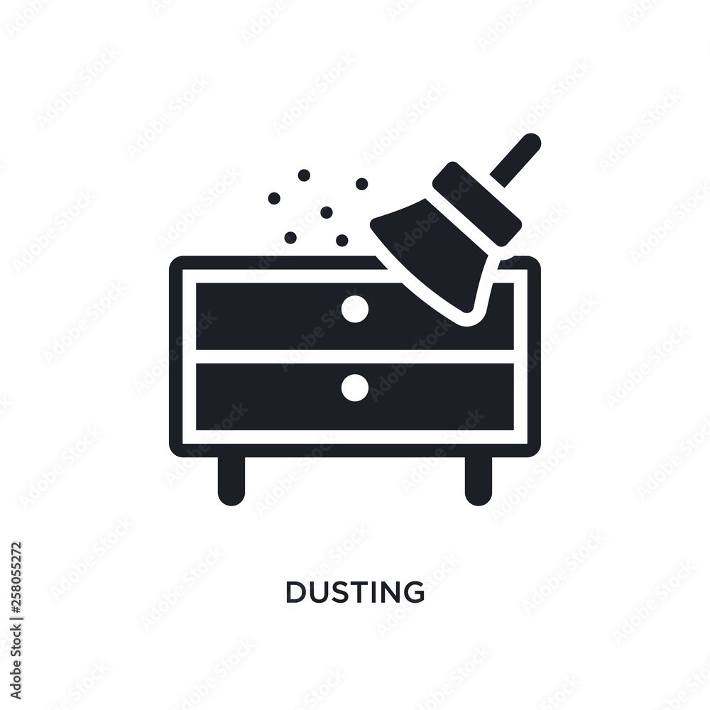Aufkleber dusting isolated icon. simple element illustration from cleaning concept icons. dusting editable log