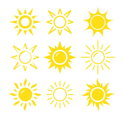 Sun icon set