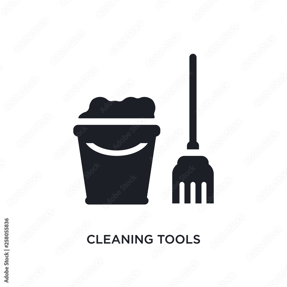 Poster cleaning tools isolated icon. simple element illustration from cleaning concept icons. cleaning tool