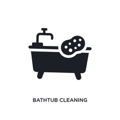bathtub cleaning isolated icon. simple element illustration from cleaning concept icons. bathtub cleaning editable logo sign symbol design on white background. can be use for web and mobile