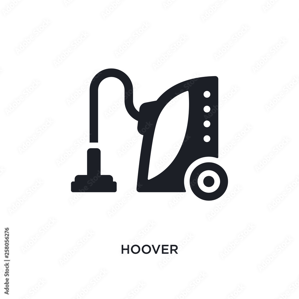 Poster hoover isolated icon. simple element illustration from cleaning concept icons. hoover editable logo 