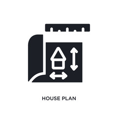 Fototapeta premium house plan isolated icon. simple element illustration from construction concept icons. house plan editable logo sign symbol design on white background. can be use for web and mobile