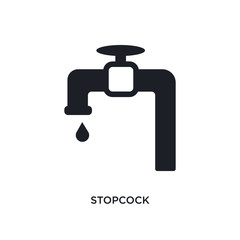 stopcock isolated icon. simple element illustration from construction concept icons. stopcock editable logo sign symbol design on white background. can be use for web and mobile