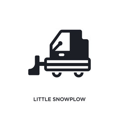 little snowplow isolated icon. simple element illustration from construction concept icons. little snowplow editable logo sign symbol design on white background. can be use for web and mobile