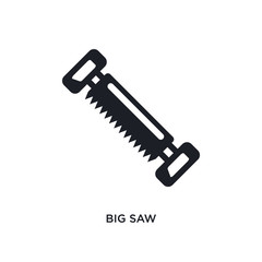 big saw isolated icon. simple element illustration from construction concept icons. big saw editable logo sign symbol design on white background. can be use for web and mobile