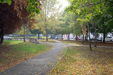 Park in Malesnica residential area, Zagreb, Croatia