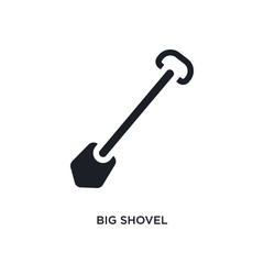 big shovel isolated icon. simple element illustration from construction concept icons. big shovel editable logo sign symbol design on white background. can be use for web and mobile
