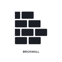 brickwall isolated icon. simple element illustration from construction concept icons. brickwall editable logo sign symbol design on white background. can be use for web and mobile